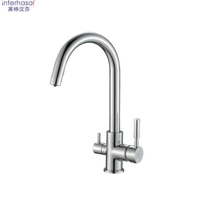 China Thermostatic Faucets Single Handle Kitchen Faucet 304 Stainless Steel Hot And Cold Water Black Kitchen Faucet for sale