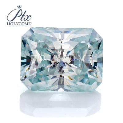 China Holycome color set or loose stone GRA 3CT 9*7mm loose radiant moissanite loose bule VVS1genuine moissanite stone for sale