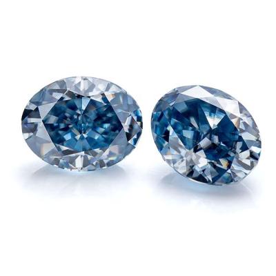 China Color Play or Fire Holycome Colored Moissanite 12mm Moissanite 5ct 6ct Uncoated Blue Dark Blue Moissanite Material for sale