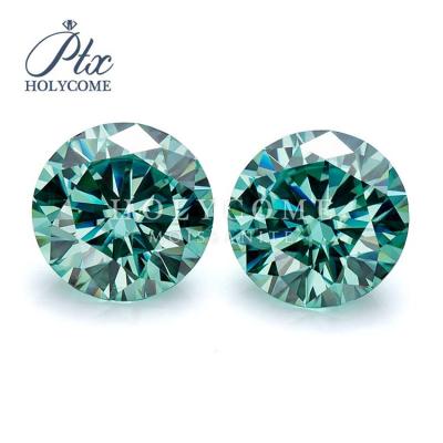 China Game Or Fire Holycome 1ct Color 6.5mm 5mm Round VVS Moissanite 3mm Moissanite Green Small Gemstone Brilliant Cut Loose Stones for sale