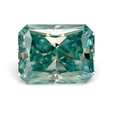 China Color Set or Fire Holycome 12x14mm VVS Green Heater Cut Diamond Stone Rough Green Moissanite for sale