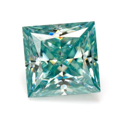 China Factory Sparkle Good Quality Blue Holycome 4.5*4.5mm VVS1 Emerald Cut Loose Moissanite Gemstone For Fine Jewelry Wholesale Price for sale