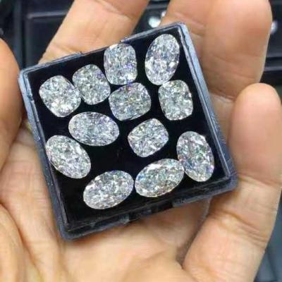 China Color Game or Fire ay8x11 D VVS1 9.25 Crushed Moissanite Hybrid Oval Fine Jewelry Factory Supplier Ice Cut Loose Moissanite Gemstone for sale