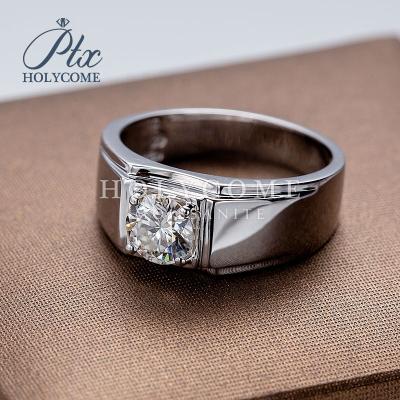 China From Holycome luxury engagement CLASSIC Diamond Rings For Man wholesale 925 Sterling Silver Men Ring Fashion for sale