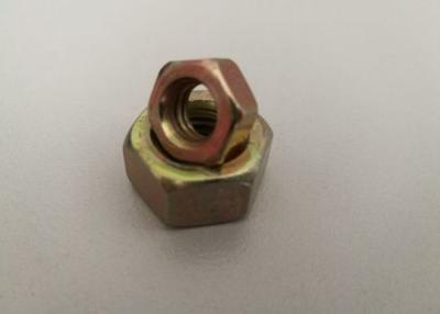 China Carbon Steel Hex Head Nuts Galvanized Hot Dip With Yellow Zinc Color M3-M24 for sale