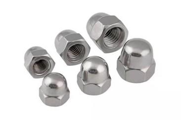 China Din 1587 One Piece Carbon Steel Zinc Planted Hexagon Domed Cap Nut for sale