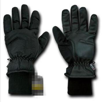 China waterproof winter gloves outdoor gloves ski gloves mountain gloves black color adults size polyester fabric for sale