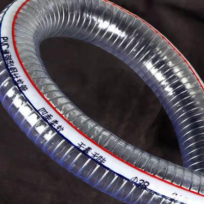 China Flexible PVC Food Grade Smooth Surface Hose With Steel Wire Helix for sale