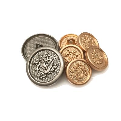 China Other Bag Decorative Cloth Accessories Logo Design Round Press Shirt Brass Zinc Alloy Cover Buttons For Clothes for sale