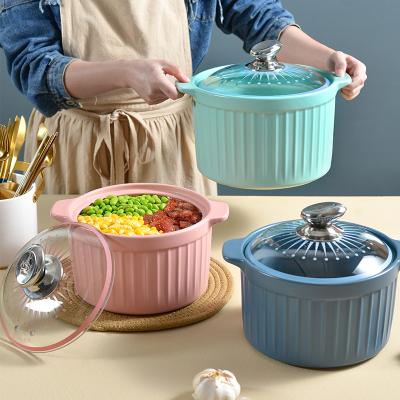 China Sustainable Nordic Casserole Dish Set Food Warmer Ceramic Insulated Casserole Set Poeles Casserol Set With Lid Cookware Pot Set for sale