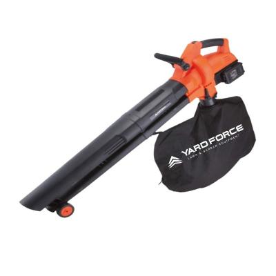 China 8:1 Yard Force 40V Cordless Blower 3-in-1 Vacuum and Mulcher with 230km/h air speed, lithium-ion battery and charger LBS C20 for sale