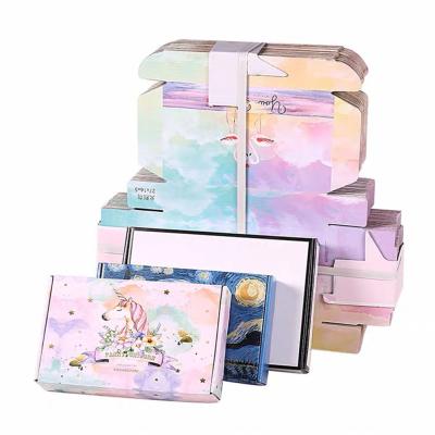 China Recyclable Wholesale Recycled Custom Logo , Corrugated Cardboard Box Custom Mailer Mailer Box Packaging Printed Pink Clothing Boxes for sale