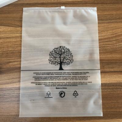 China Hot Selling Eco Friendly BIODEGRADABLE , Resealable Zipper Clothes Packaging Frosted Plastic Ziplock Bag for sale