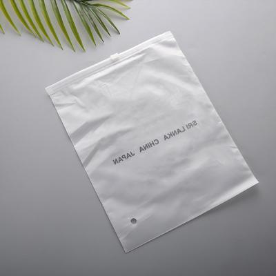 China Matte Print Pe Zipper Recyclable Custom Lock Zipper Poly Frosted Plastic Packaging Bag For Clothes for sale