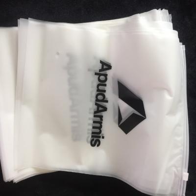 China BIODEGRADABLE Customized Clear Frosted Plastic Garment Ziplock Bag For T-shirt Swimwear Packaging for sale