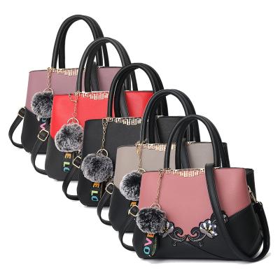 China Stylish Zipper Closure PU Stitching Bag Fashion Square Cross - Body Bag Europe Woman Hangbags for sale