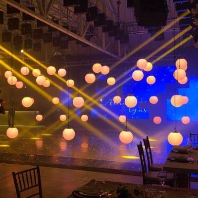 China T Shage Kinetic System RGB Led Ball Sphere 3D Magic Decoration Lifting Ball Led Kinetic Light for sale