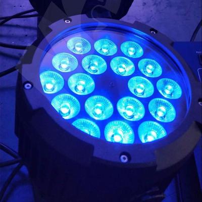 China IP65 garden led waterproof led par light , 18x15W rgbwa par uv 64 led zoom par light for sale