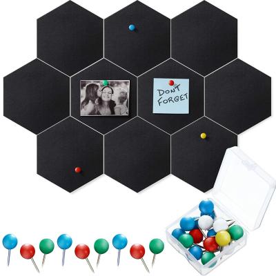 China Message Board Felt Bulletin Classroom School Fabric Folding Board Hexagon Border Included Pin Boards Individual Letters Frames Decoration Adhesive for sale