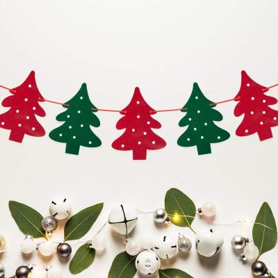 China Eco-Friendly Merry Christmas Felt Banner Hanging Christmas Tree Decorations for sale