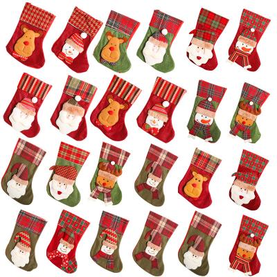 China Christamas Home Decoration Christmas Elf Stocking Stuffed Animal Head Christmas Stocking for sale