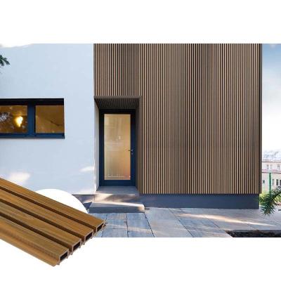 China Walnut Hotel Composite Exterior Cladding 219x26mm Anti UV No Crack for sale