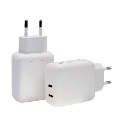 China Wholesale 40W Mobile Phone/Ipad/Camera/PDA/MP3 Fast Charging Dual-port Type-c to US PD EU UK IN Plug Fast Charger Travel Adapter for sale