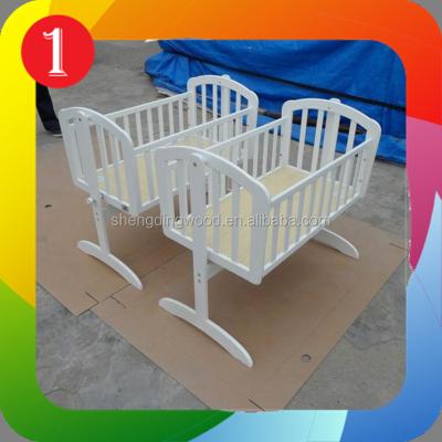 China Nursery Baby Cradle Solid Wood Wooden Cradle for sale