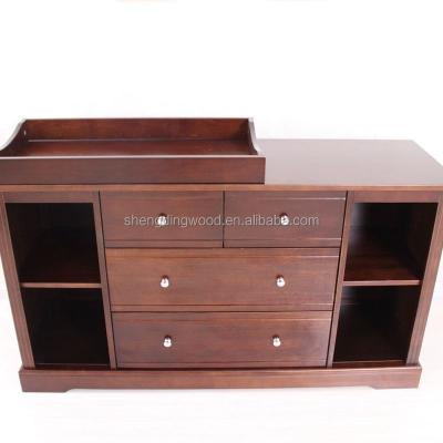 China New Design New Zealand Pine Solid Wood Baby Changing Table for sale