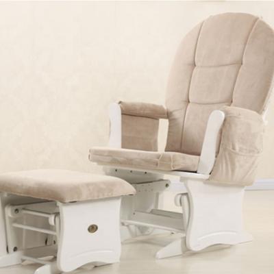 China New Arrival Comfortable High Quality Wooden Baby Glider Feeding Chair for sale