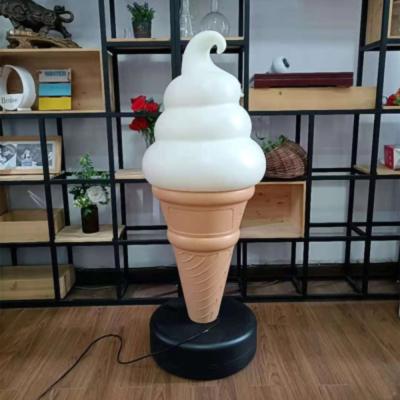 China 2021 New Remote Controlled 1.2m 3D Color Changing Ice Cream Pattern Lamp By Remote Control For Advertising Display for sale