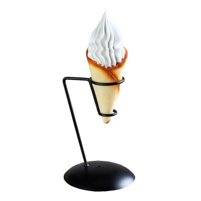 China No Degumming PVC Custom Resin Opens Window Display Fake Food Ice Cream Cone for sale