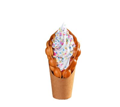 China Eco friendly fake bubble waffle with vanilla ice cream and colorful sprinkles food pattern for sale