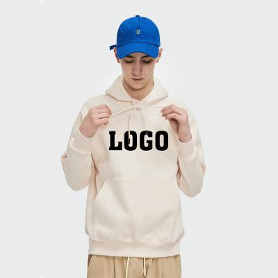 China Men's Pullover Anti-Wrinkle Fleece Single Hoodie Long Sleeve Casual Pocket Sweatshirt Backing Custom Design for sale