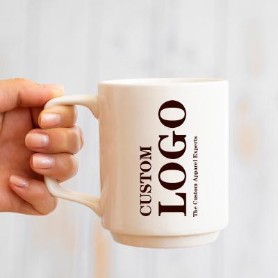 China Viable white ceramic personalized 15oz coffee mug gifts with best logo or design options front and back texts photo mug for sale