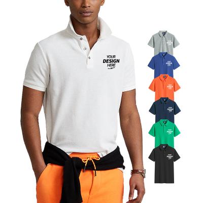 China Custom Logo Company Logo Men's Regular-Fit Tee Polo Homme 100% Cotton Pique Polo T-Shirt for sale