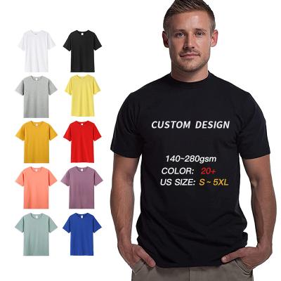 China low MOQ Anti-Wrinkle Cotton T-shirt Unisex Heavy Regular Fit Custom Crewneck Shirt Logo Custom Print Sports Tee for sale