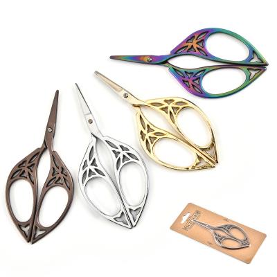 China For Cutting Best Selling Vintage Handmade Creative Sharp Durable Stainless Steel Wire Mini Small Leaf Scissors for sale