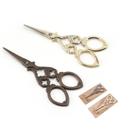 China Wholesale Small Vintage Craft Embroidery Squash Scissors Crane Sewing Type Sewing Scissors for sale