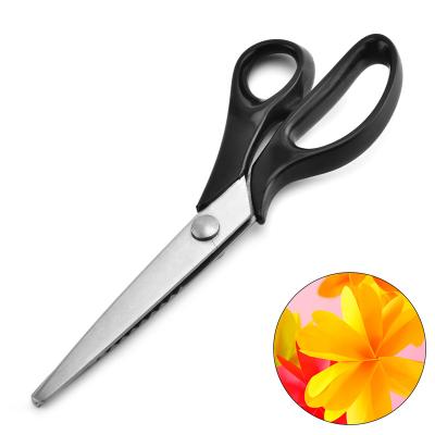 China Triangle cutting teeth 9 inch stainless steel fabric cutting lace scissors for sale