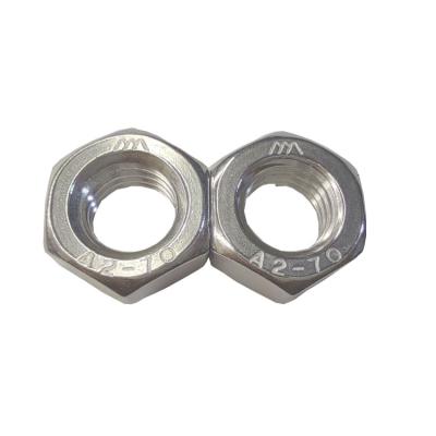 China Stainless steel OEM China factory custom fastener M14  304 stainless steel Hex nuts for sale