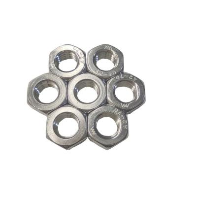 China Stainless steel High quality low price Factory Customized M8 304 Type Stainless Steel  Hex Nut for sale