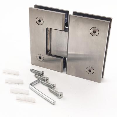 China Bathroom Glass Door 180 Degree Adjustable Stainless Steel Bathroom Connector Glass Flange for sale