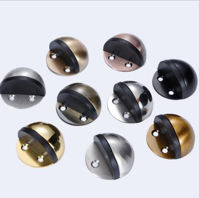 China Protect Your Door From Damage Colored Semicircular Shaped Adjustable Stainless Steel Door Stopper For Wooden Doors for sale