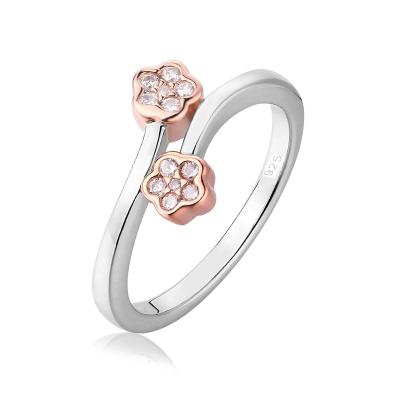 China Pretty Hot Sale High Quality 925 Sterling Silver Rose Gold Rings Minimalist Ring for sale