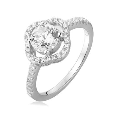 China New Design Best Selling Classic Romantic Elegant Ring Minimalist Ring 925 Sterling Silver CZ Finger TCC Brand for sale