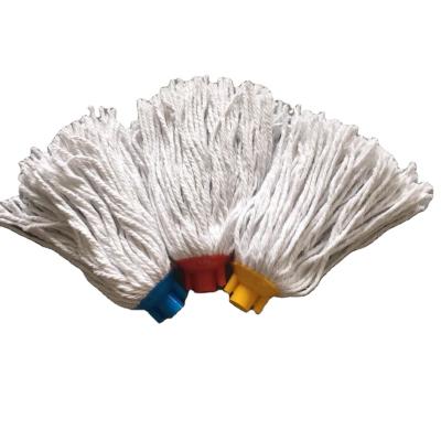 China Sustainable 4ply Rub Spinning And Recycled Cotton Mop Head Pure White Made In China for sale