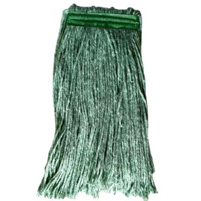 China B11060 Sustainable Cut Light Green Industrial Mop Refill Head Cotton Mop End Wet Mop Head for sale