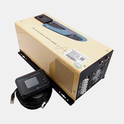 China Off Grid 12v 24v 110v 220v Single Phase 1000w Smart Pure Sine Wave Generator Inverter With Smart Charger 470*220*180mm for sale