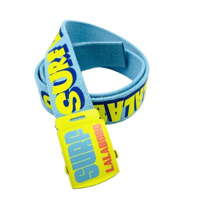 China Leisure Exercise School For New Lady Girl Boy Kid Women Children Web Stretch Nylon Man Woven Nylon Web Belt Custom Printed Outdoor Adult Cloth for sale